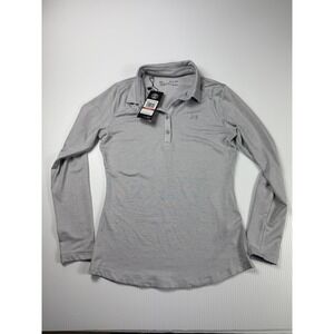 Under Armour HeatGear Fitted Long Sleeve Polo Shirt Athletic XS‎ NWT
